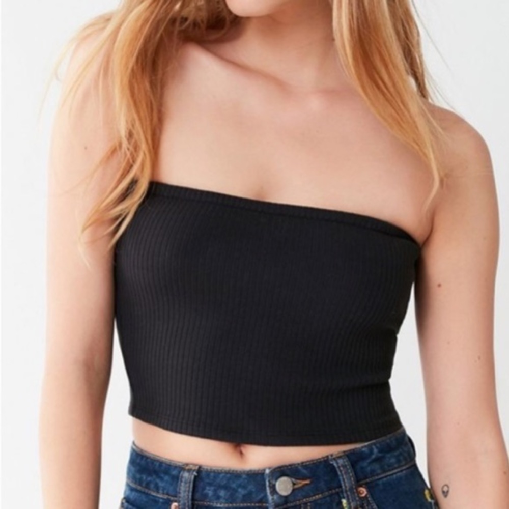 Urban outfitters black ribbed tube top